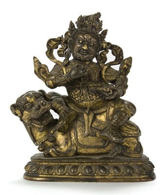 Lot 13 - Gilt-Bronze Figure of Jambhala 18th Century...