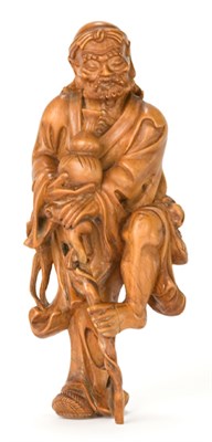 Lot 132 - Chinese Boxwood Immortal Early 20th century...