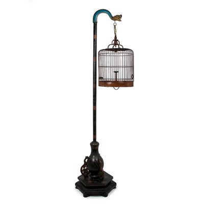 Lot 280 - Chinese Lacquer Bird Cage Late 19th century...