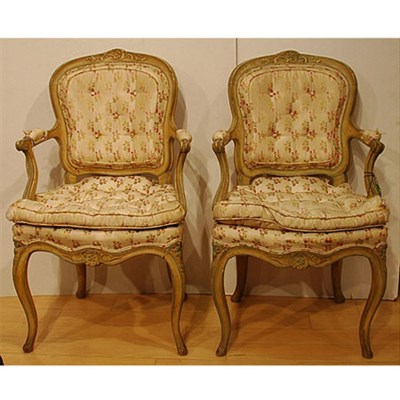 Lot 242A - Set of Four Continental Rococo Painted...