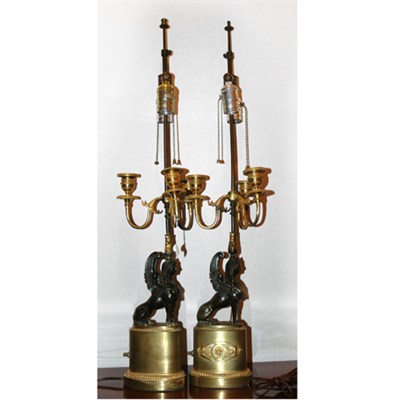 Lot 281A - Pair of Continental Neoclassical Gilt and...