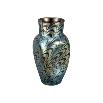 Lot 423 - Unsigned Loetz Glass Vase Circa 1900 Of ovoid...