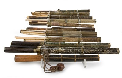 Lot 245 - Group of Eleven Chinese Travel Utensil Sets...
