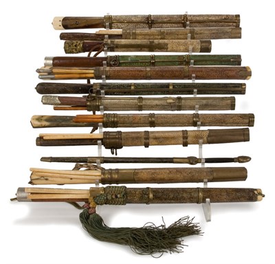Lot 205 - Group of Eleven Chinese Travel Utensil Sets...