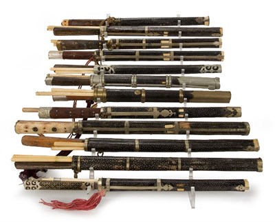Lot 74 - Group of Twelve Chinese Travel Utensil Sets...