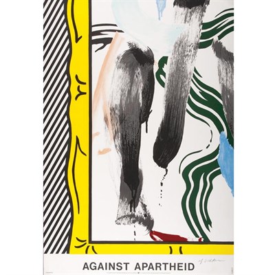 Lot 314 - Roy Lichtenstein AGAINST APARTHEID POSTER (C....