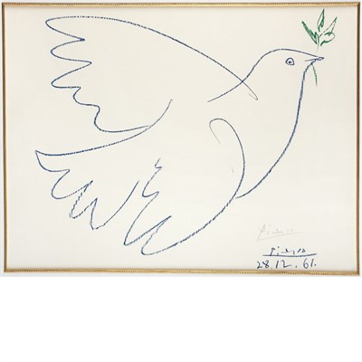 Lot 359 - After Pablo Picasso DOVE OF PEACE Color offset...