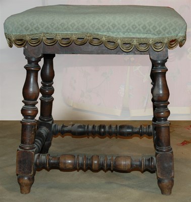 Lot 127 - Italian Baroque Style Walnut Stool Height 19...