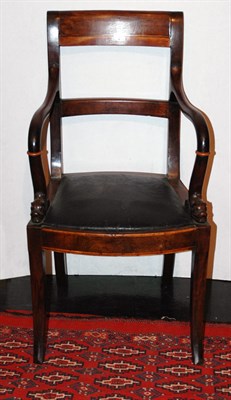 Lot 134 - Empire Style Mahogany Armchair
