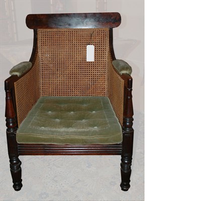 Lot 179 - Regency Style Mahogany and Caned Armchair