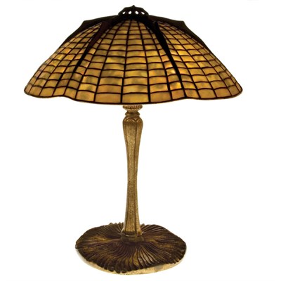 Lot 448 - Tiffany Studios Gilt-Bronze and Leaded Favrile...