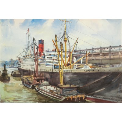 Lot 177 - Reginald Marsh American, 1898-1954 Ship and...