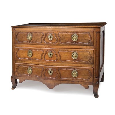Lot 191 - Provincial Louis XV Walnut Commode Mid 18th...