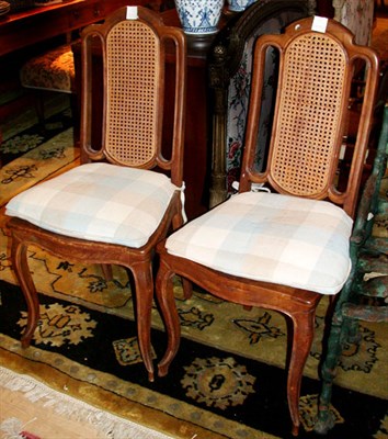 Lot 250 - Six Colonial Revival Maple and Cane Dining Chairs