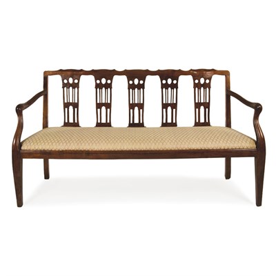 Lot 506 - Continental Neoclassical Fruitwood Chair Back...