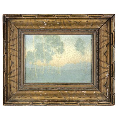 Lot 296 - Framed Rookwood Pottery Vellum Plaque Circa...