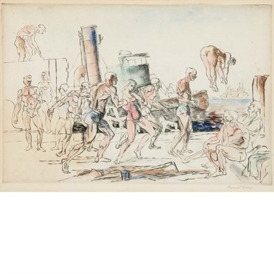 Lot 437 - Reginald Marsh BATHERS ON THE HUDSON (S. 213)...