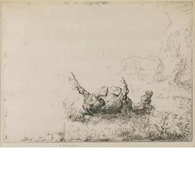 Lot 367 - Edmund Blampied (1886-1966) THE TUMBLE; WHITE...