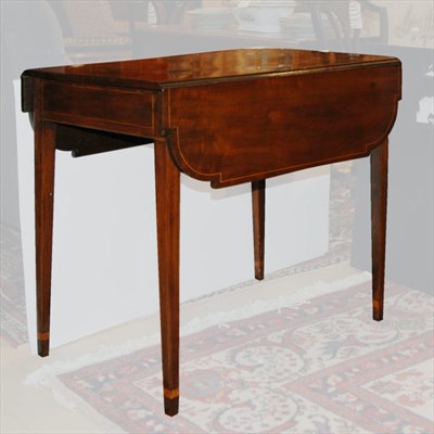 Lot 449 - Federal Inlaid Mahogany Pembroke Table Height...