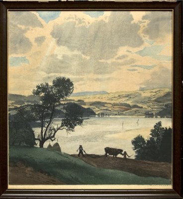 Lot 97 - Hans Frank [THE RETURN HOME] Color woodcut,...