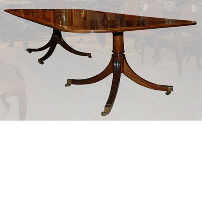 Lot 182 - George III Style Satinwood Banded Mahogany...