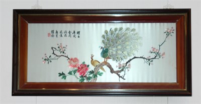 Lot 136 - Chinese Embroidered Silk Picture Depicting a...