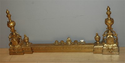 Lot 480 - Neoclassical Style Gilt-Metal Fire Fender...
