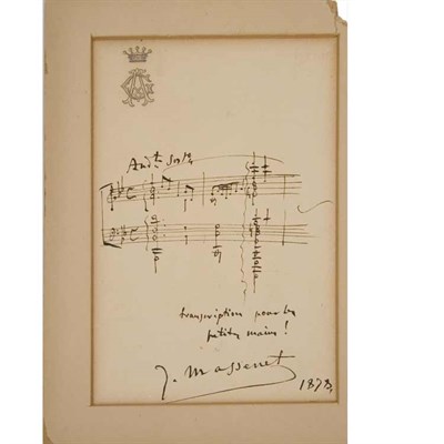 Lot 24 - MASSENET, JULES Autograph musical quotation,...