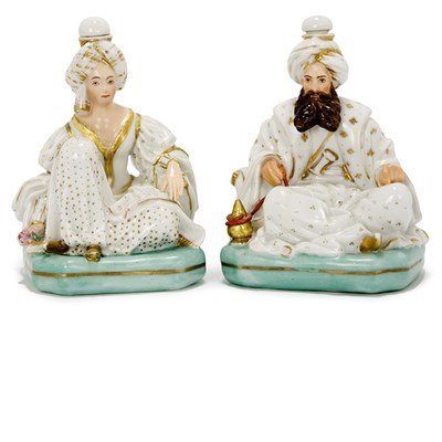 Lot 1296A - Pair of Jacob Petit Porcelain Figural Scent...