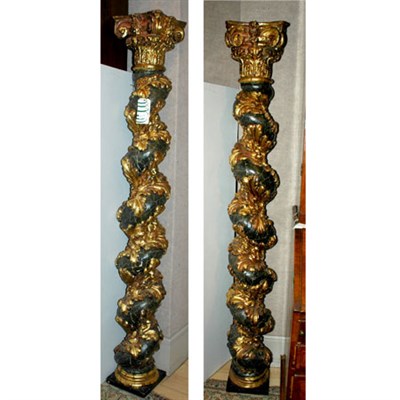 Lot 339A - Pair of Italian Rococo Painted and Parcel Gilt...