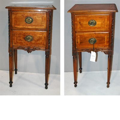 Lot 372A - Pair of Northern Italian Neoclassical Walnut...