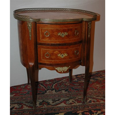Lot 408 - Transitional Louis XV/XVI Style Marble Top...