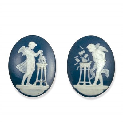 Lot 232 - Pair of Framed Minton Pate Sur Pate Porcelain...