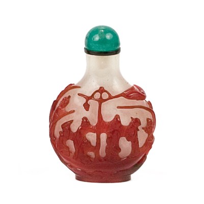 Lot 222 - Chinese Glass Snuff Bottle Late 18th/early...