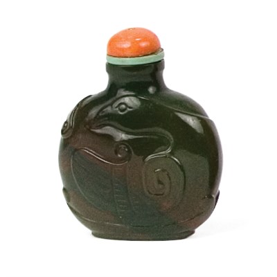 Lot 218 - Chinese Jasper Snuff Bottle Carved in the...