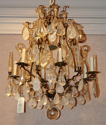 Lot 316A - Louis XV Style Silvered Bronze, Cut Glass and...