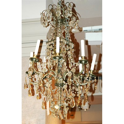 Lot 409 - Neoclassical Style Gilt-Metal and Glass...