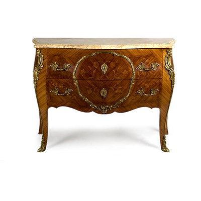Lot 117 - Louis XV Style Gilt-Metal Mounted Marquetry...
