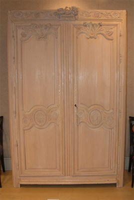 Lot 389 - Louis XVI Style Painted Armoire Height 7 feet...