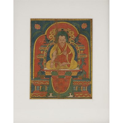 Lot 12 - Tibetan Tanka of a Kagyu Lama 14th/15th...
