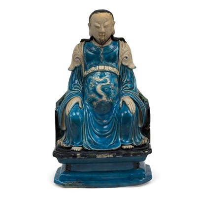 Lot 118 - Chinese Fahua Glazed Porcelain Figure of an...