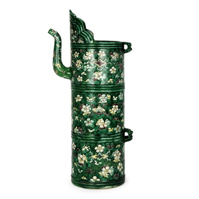Lot 95 - Chinese Tibetan Style Famille Verte Porcelain...