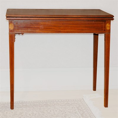 Lot 264 - Federal Inlaid Mahogany Fold-Over Card Table...