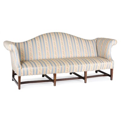 Lot 195 - Federal Inlaid Mahogany Upholstered Settee...