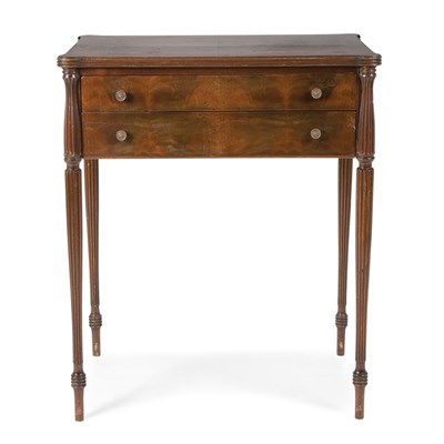 Lot 409 - George III Style Mahogany Two-Drawer Side...