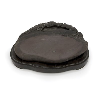 Lot 180 - Chinese Duan Inkstone Qianlong Period Worked...