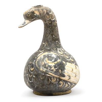 Lot 159 - Chinese Painted Pottery Duck Pouring Vessel...