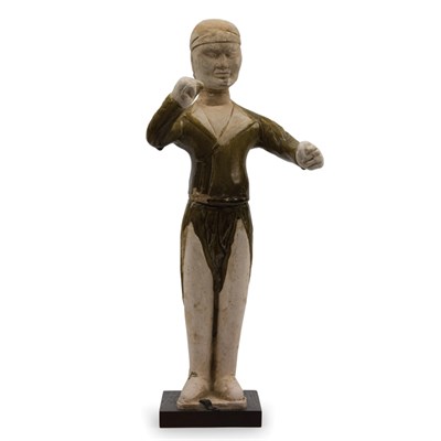 Lot 120 - Chinese Glazed Pottery Figure of a Groom Tang...