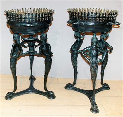 Lot 352 - Pair of Classical Style Patinated-Bronze...