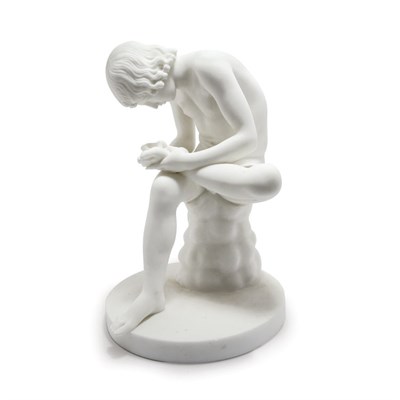 Lot 268 - Carved Marble Figure of Spineo Modern After...